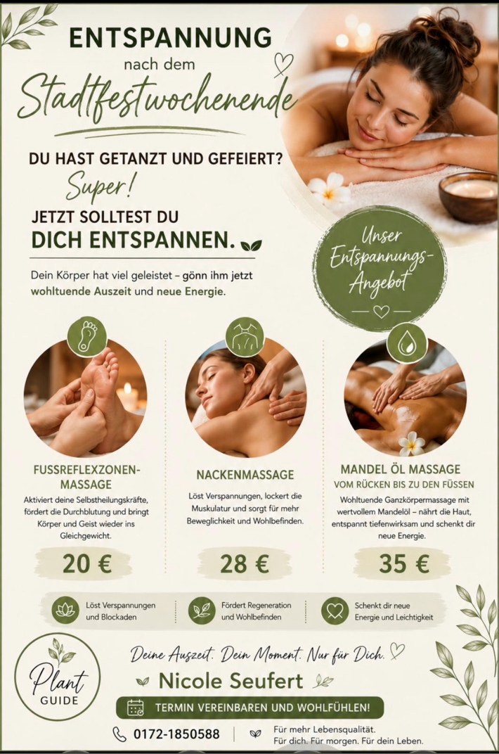 Plant Guide Entspannungsangebot